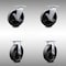Service Caster 8 Inch SS Glass Filled Nylon Caster Set with Roller Bearing 2 Brakes 2 Rigid SCC SCC-SS30S820-GFNR-TLB-2-R-2 - alternate 1